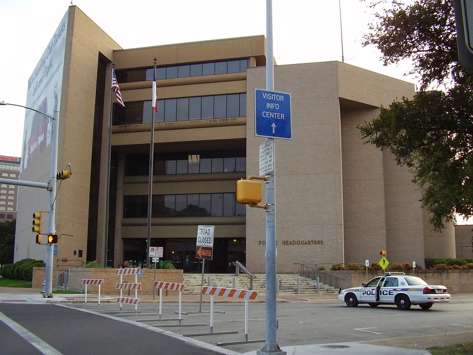 Austin Police Department headquarters in downtown Austin, Texas.