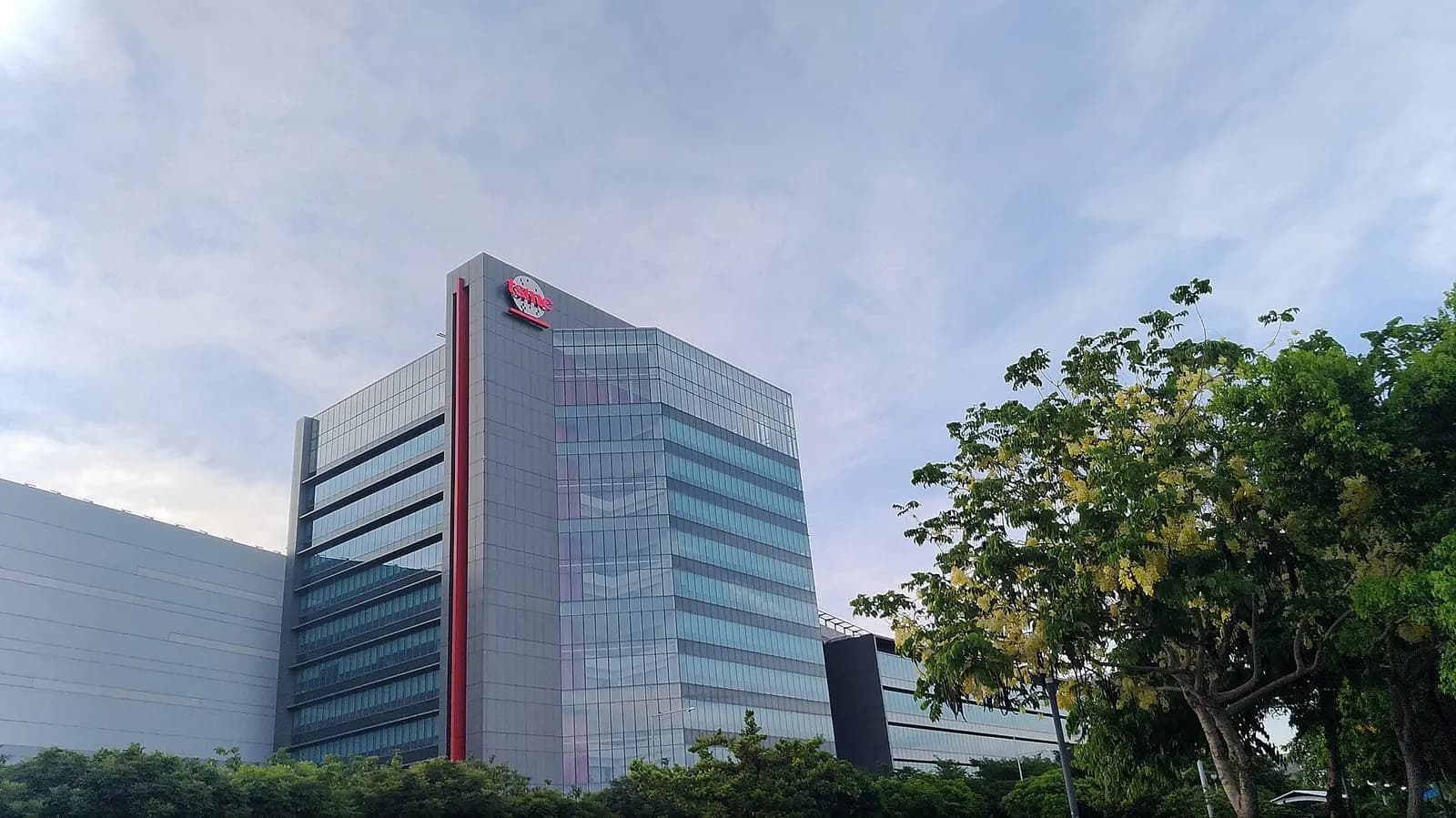 Exterior of a TSMC factory in Taichung's Central Taiwan Science Park.