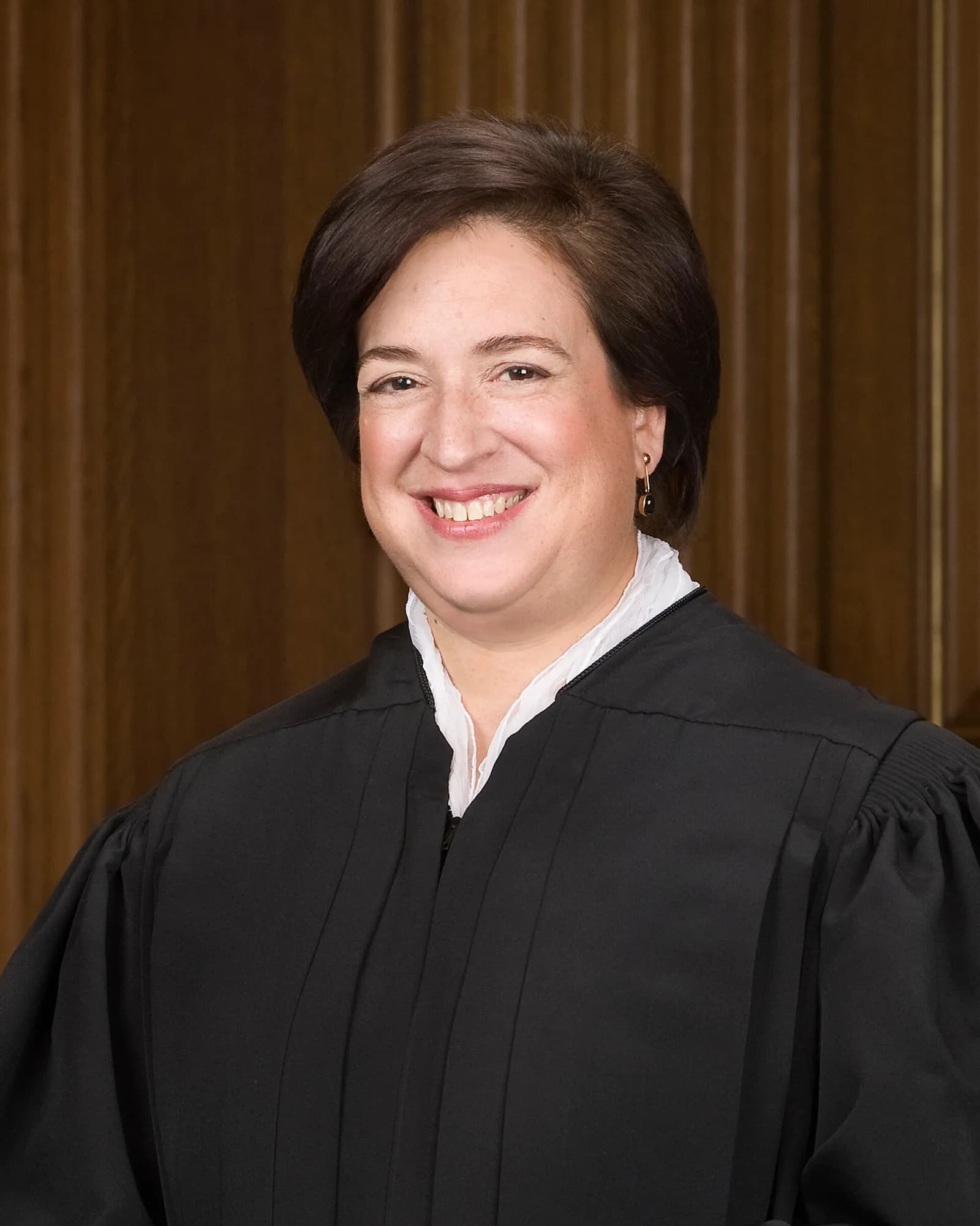 Official portrait of Supreme Court Justice Elena Kagan in judicial robes.