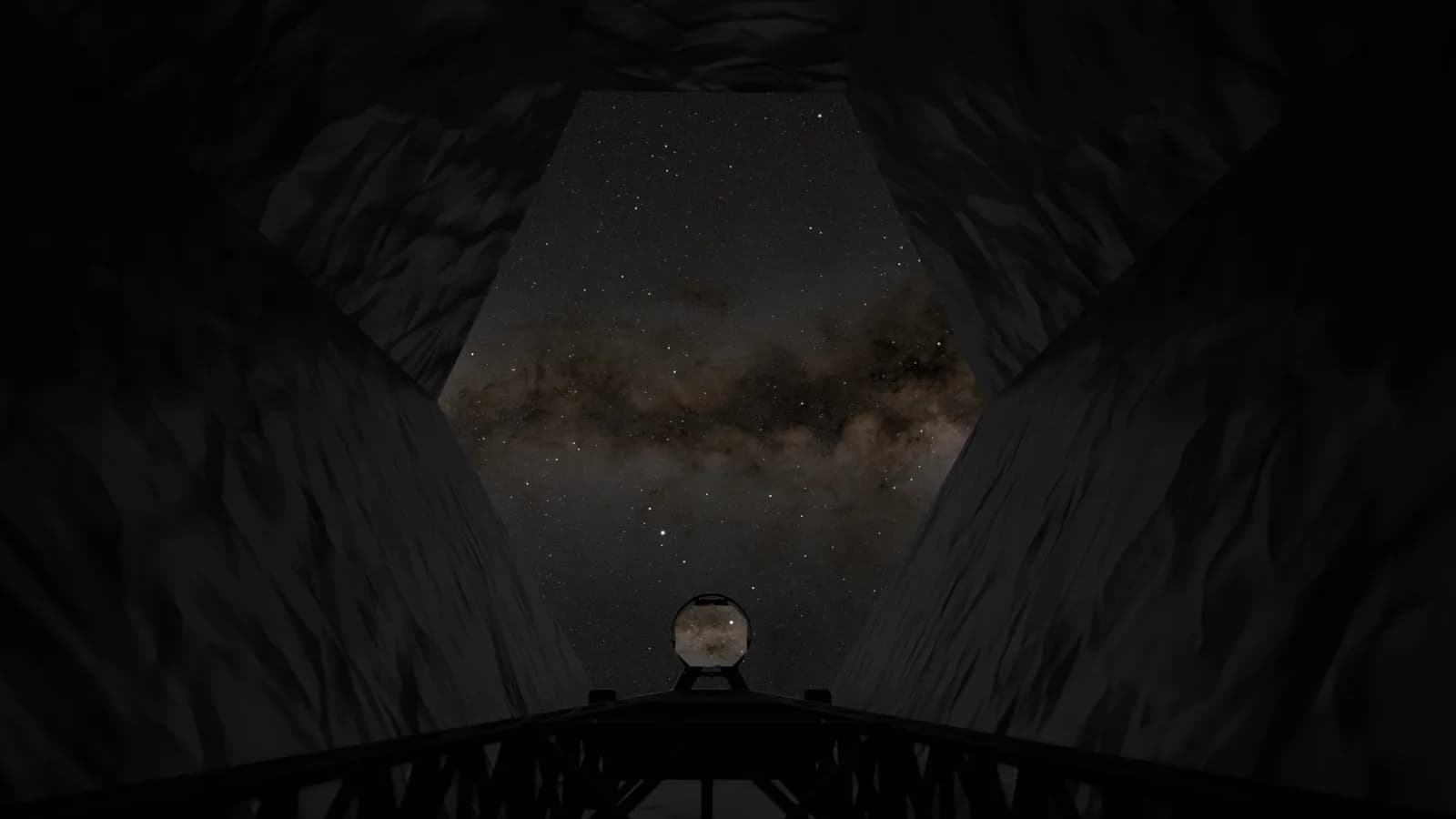 Artist’s concept of the Habitable Worlds Observatory in space.