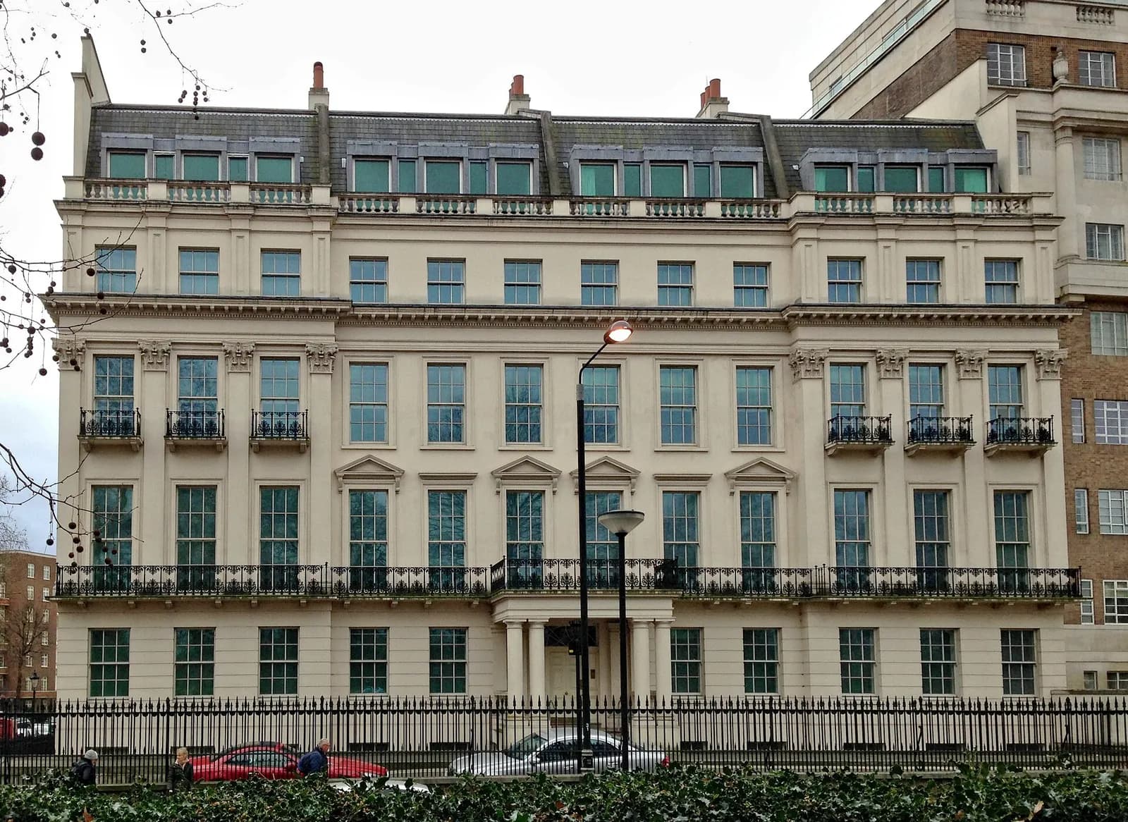 Exterior of 2–8A Rutland Gate in Knightsbridge, London.