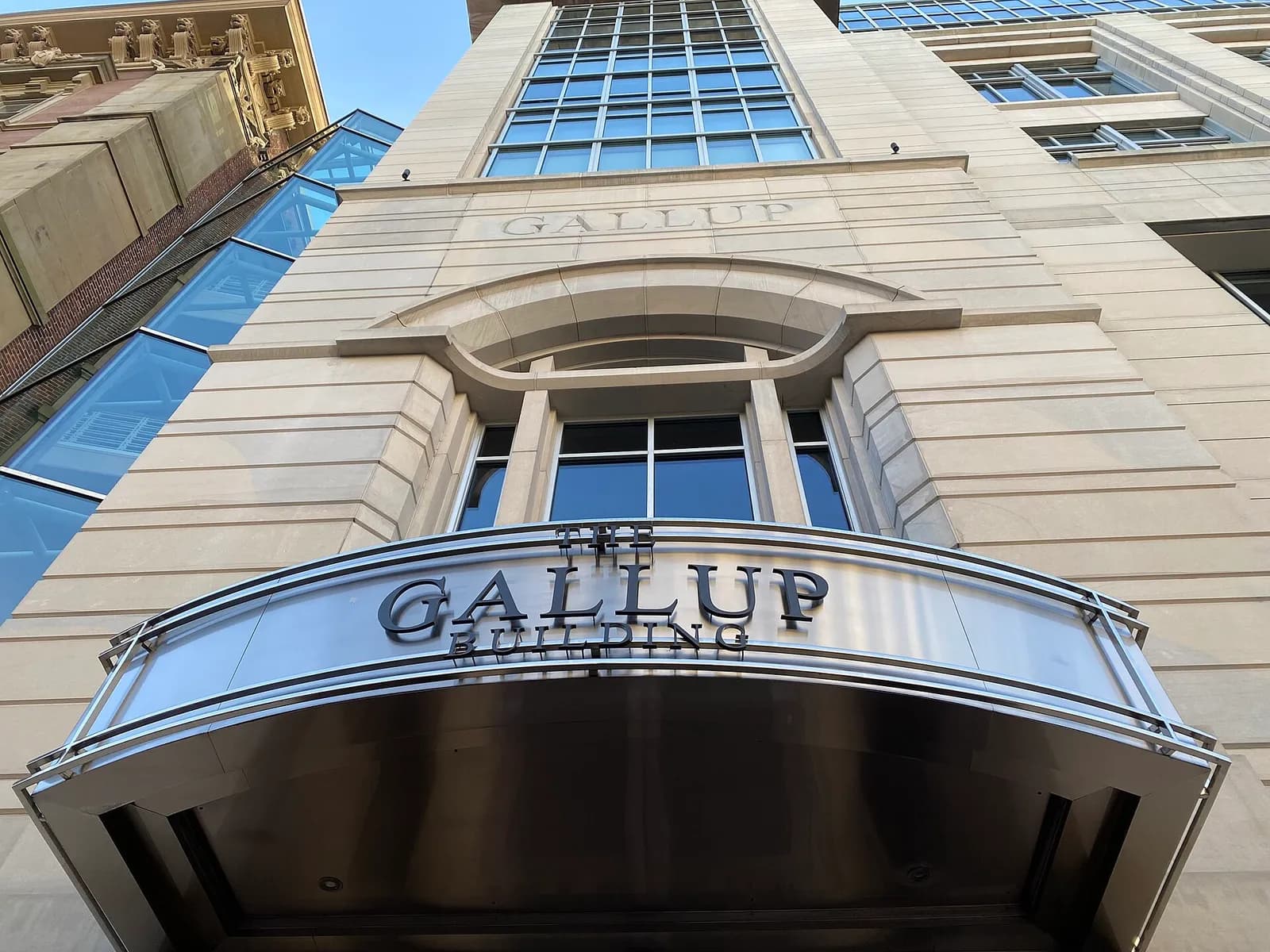 Façade of Gallup, Inc.’s headquarters building in Washington, D.C.