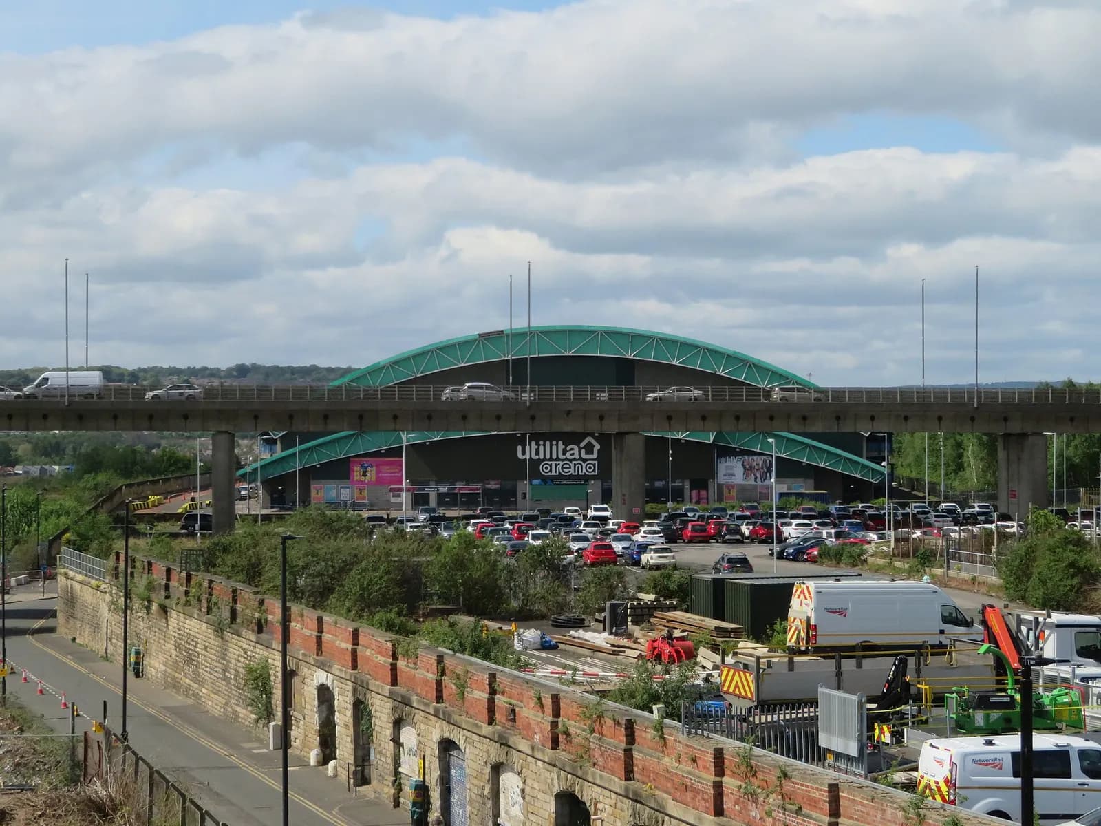 Exterior of Utilita Arena in Newcastle upon Tyne.