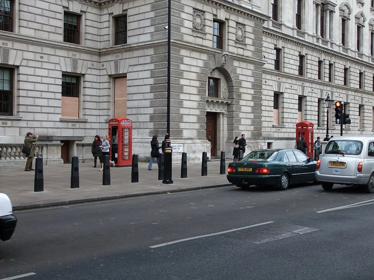 Exterior of the HM Treasury building in Westminster, London