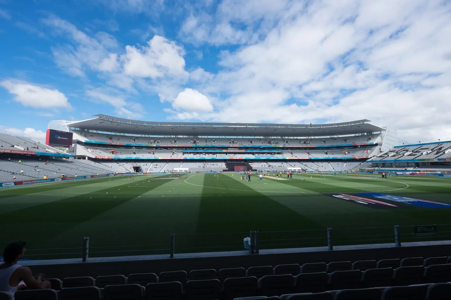 Eden Park’s South Stand seen from the North Stand