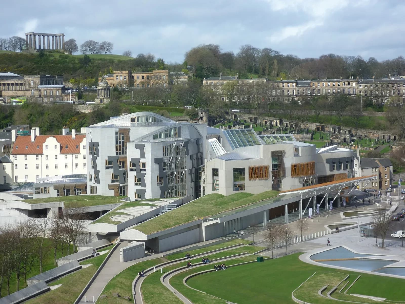 The Scottish Parliament building at Holyrood in Edinburgh.