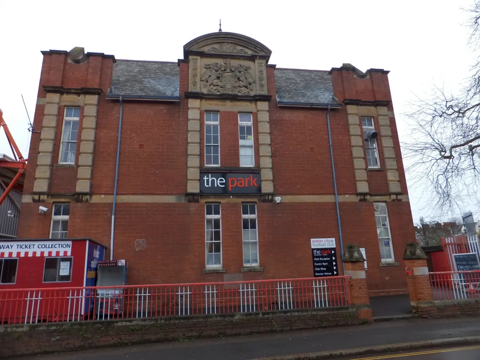 The Park, a building identified as Exeter City football club’s headquarters, at St James Park in Exeter.