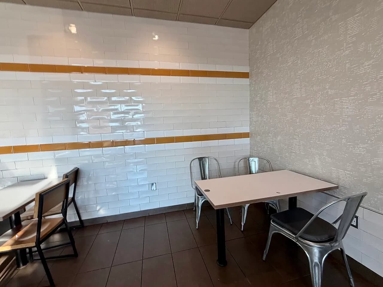 Rear-corner table inside a McDonald’s restaurant in Altoona, Pennsylvania