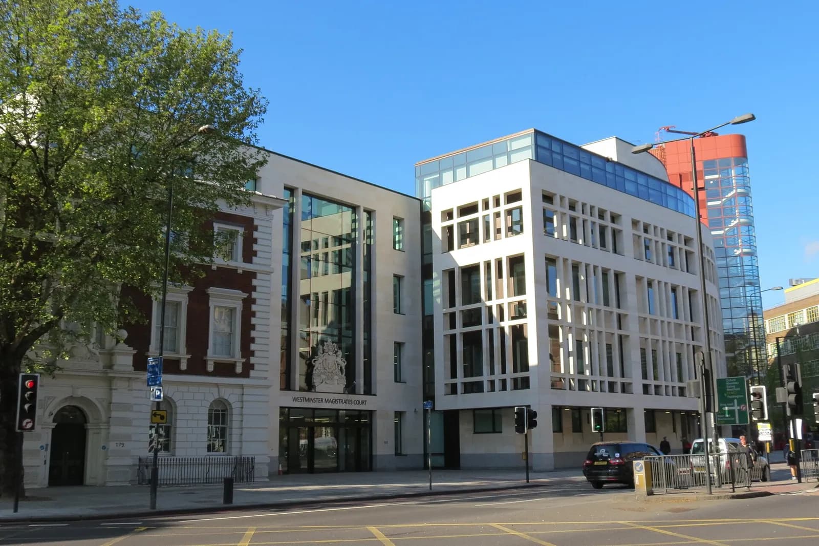 Exterior of Westminster Magistrates’ Court in London.