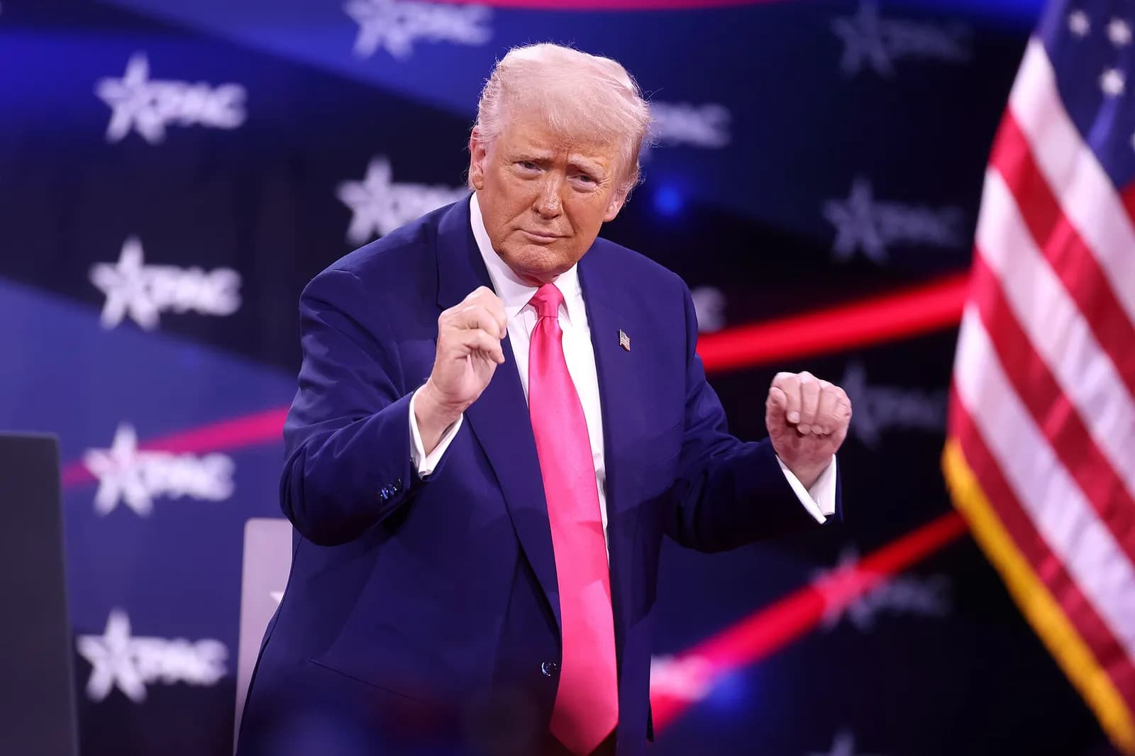 Donald Trump speaks at the 2025 Conservative Political Action Conference.