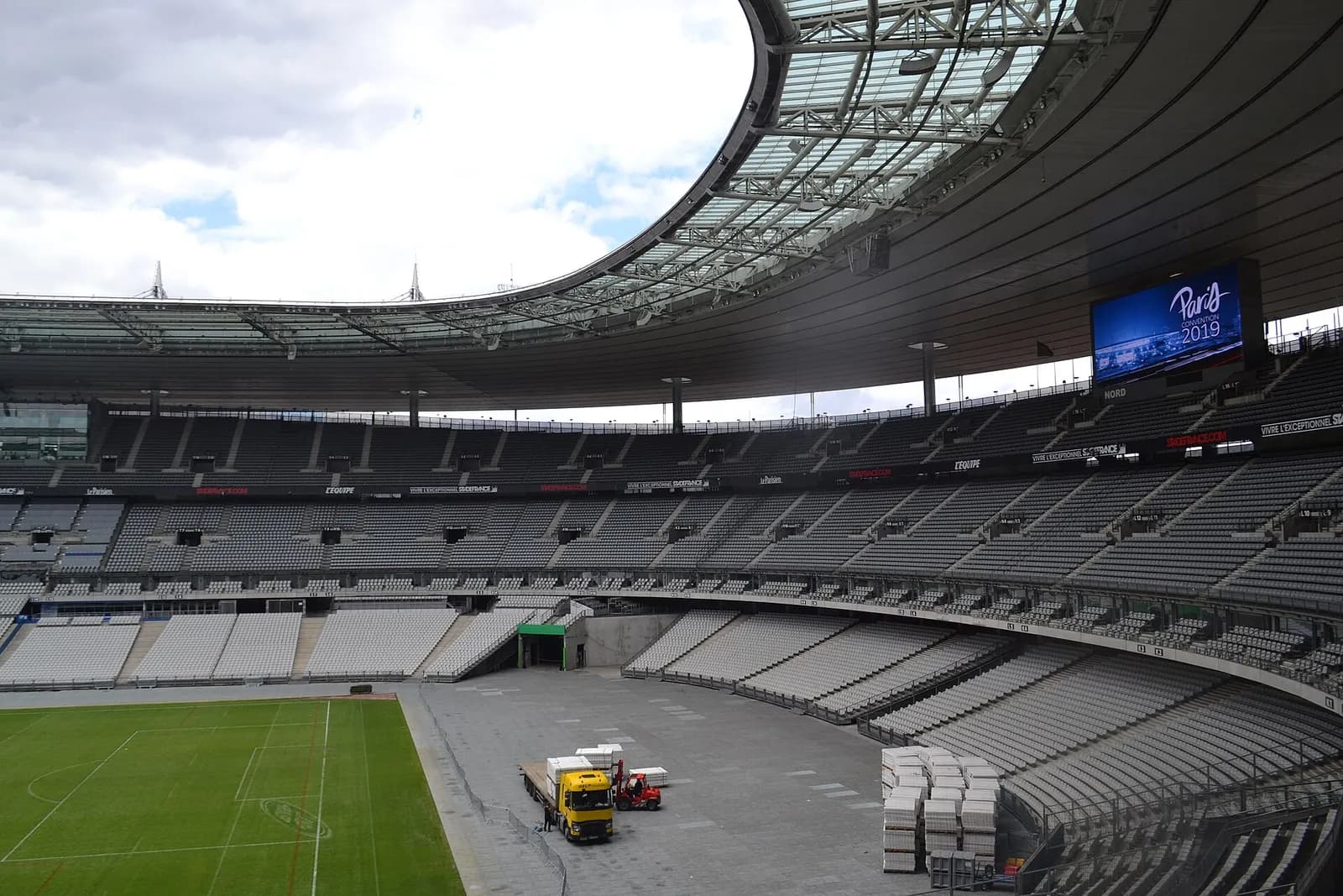 View inside Stade de France in Saint-Denis, France.