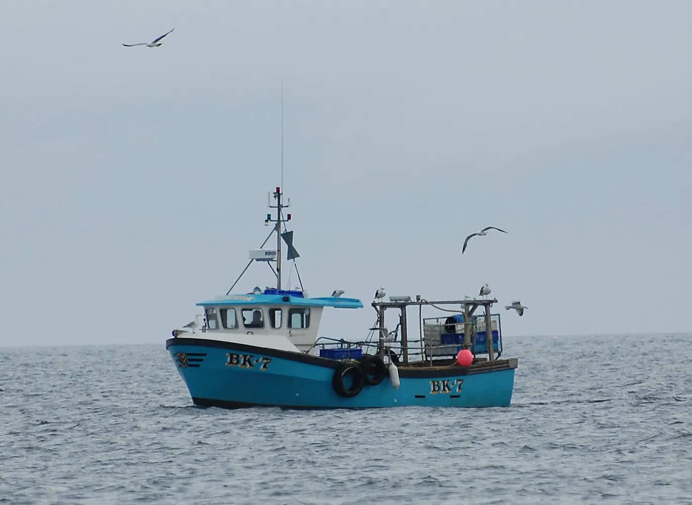 A small fishing boat on the North Sea.