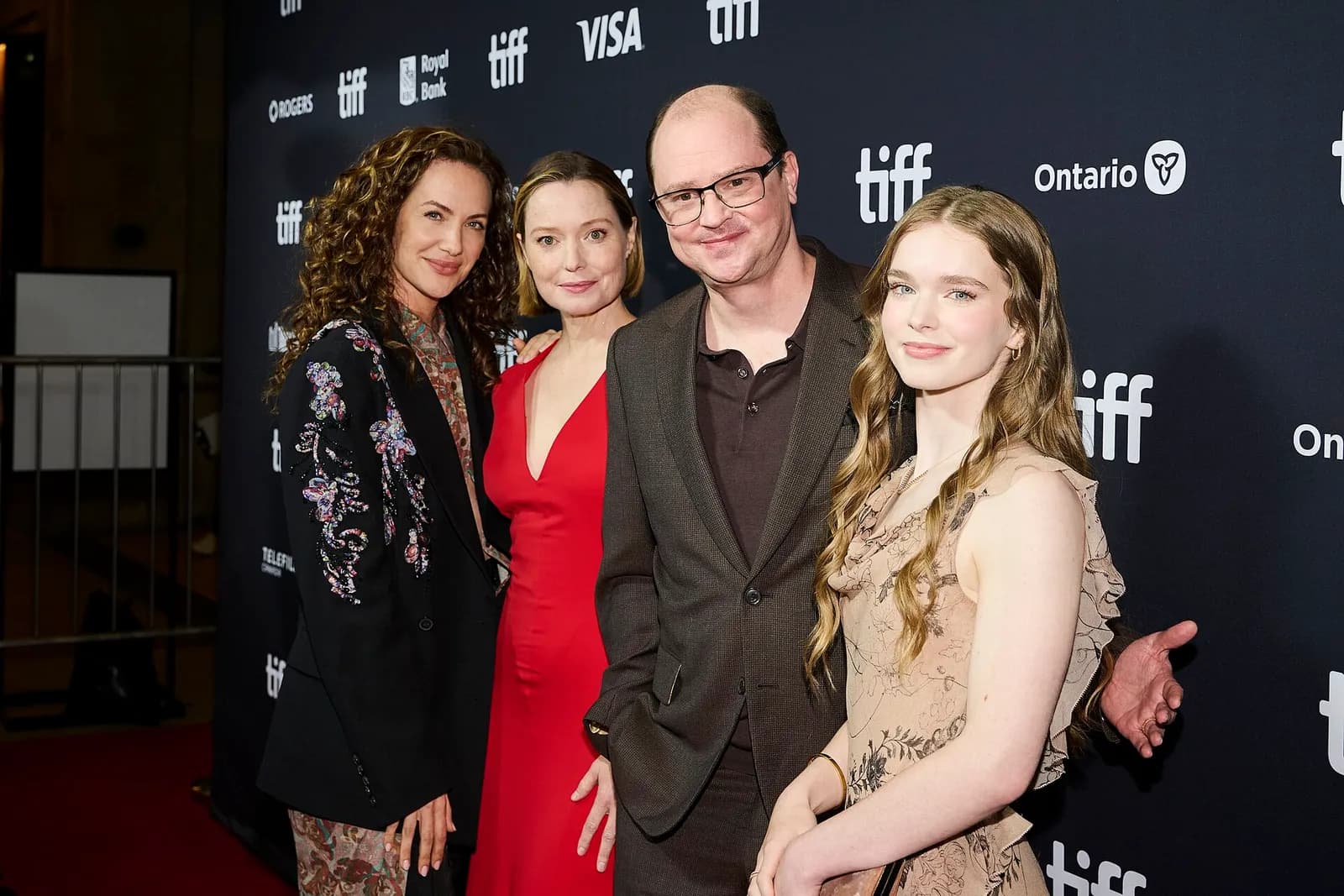 Kate Siegel, Samantha Sloyan, Mike Flanagan and Summer H. Howell at the Carrie premiere.