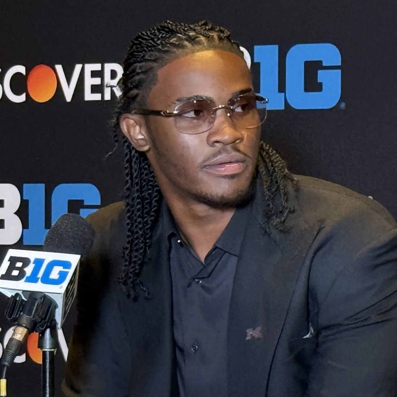 Bryce Underwood, Michigan Wolverines quarterback, at Big Ten Football Media Days.