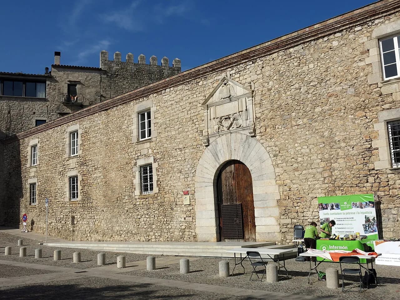 Exterior of the University of Girona rectorate building in Girona, Spain