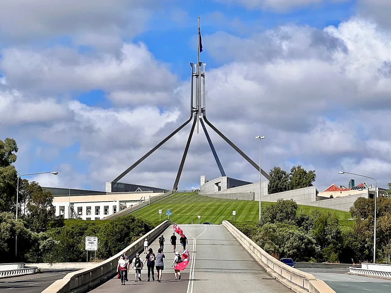 Exterior of Parliament House in Canberra