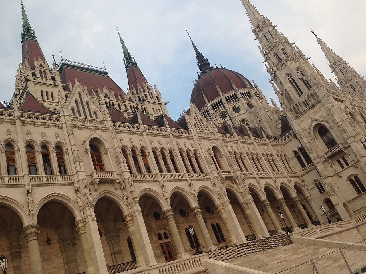 Exterior of the Hungarian Parliament Building in Budapest