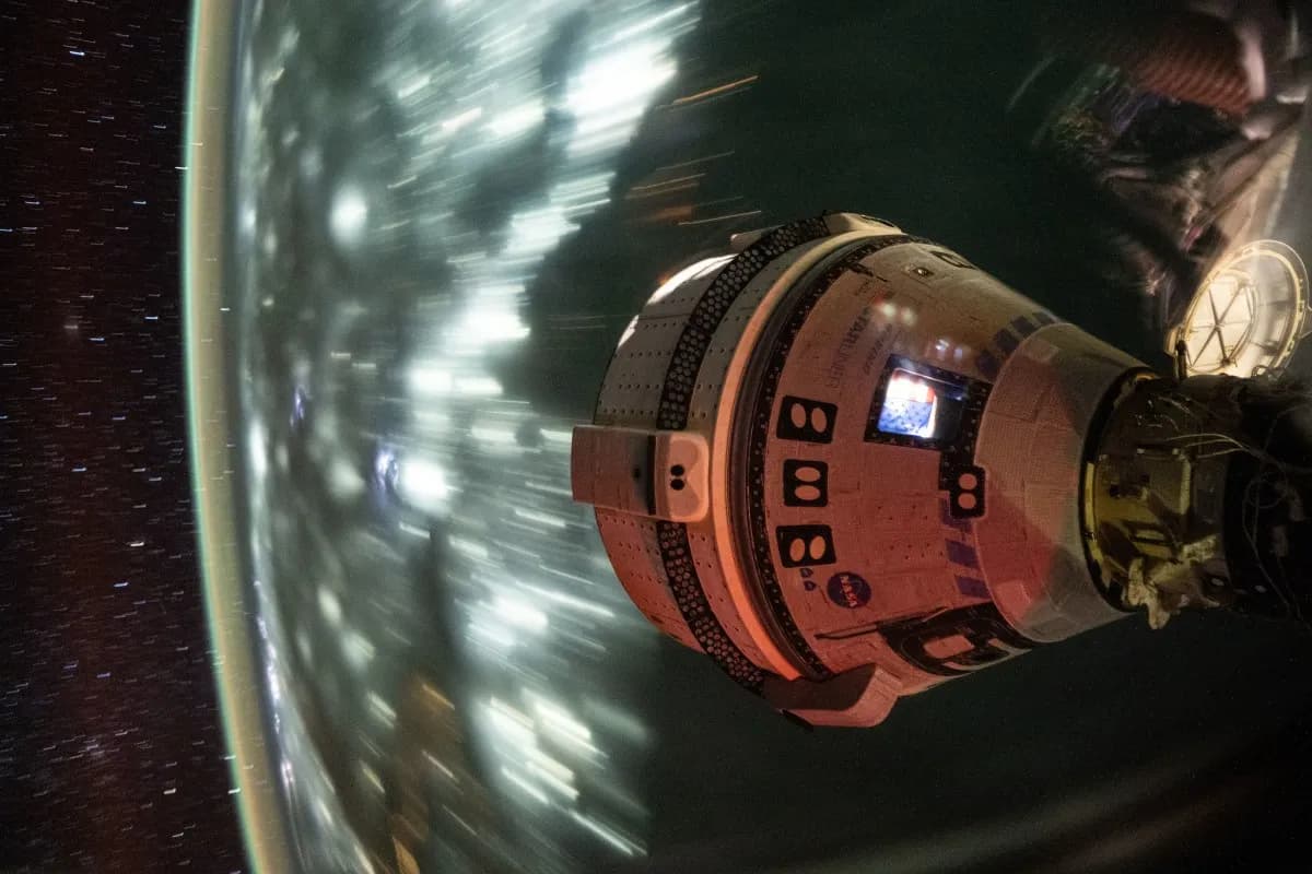 Boeing Starliner spacecraft docked to the International Space Station in July 2024