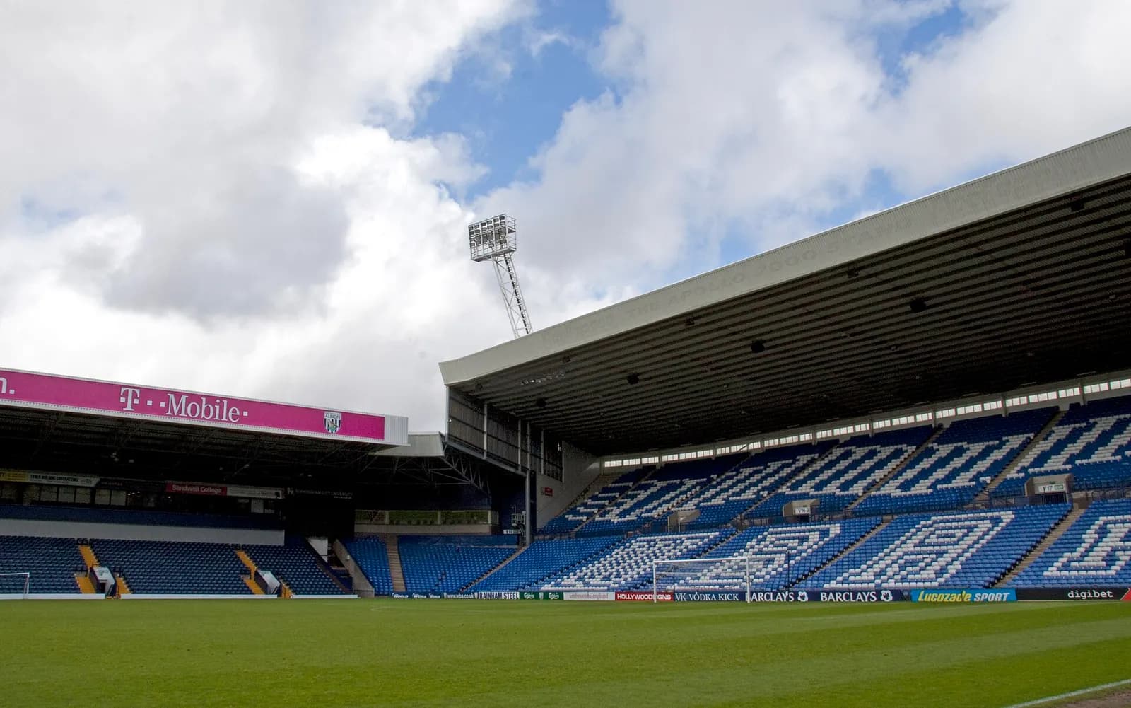 View across the pitch at The Hawthorns stadium.