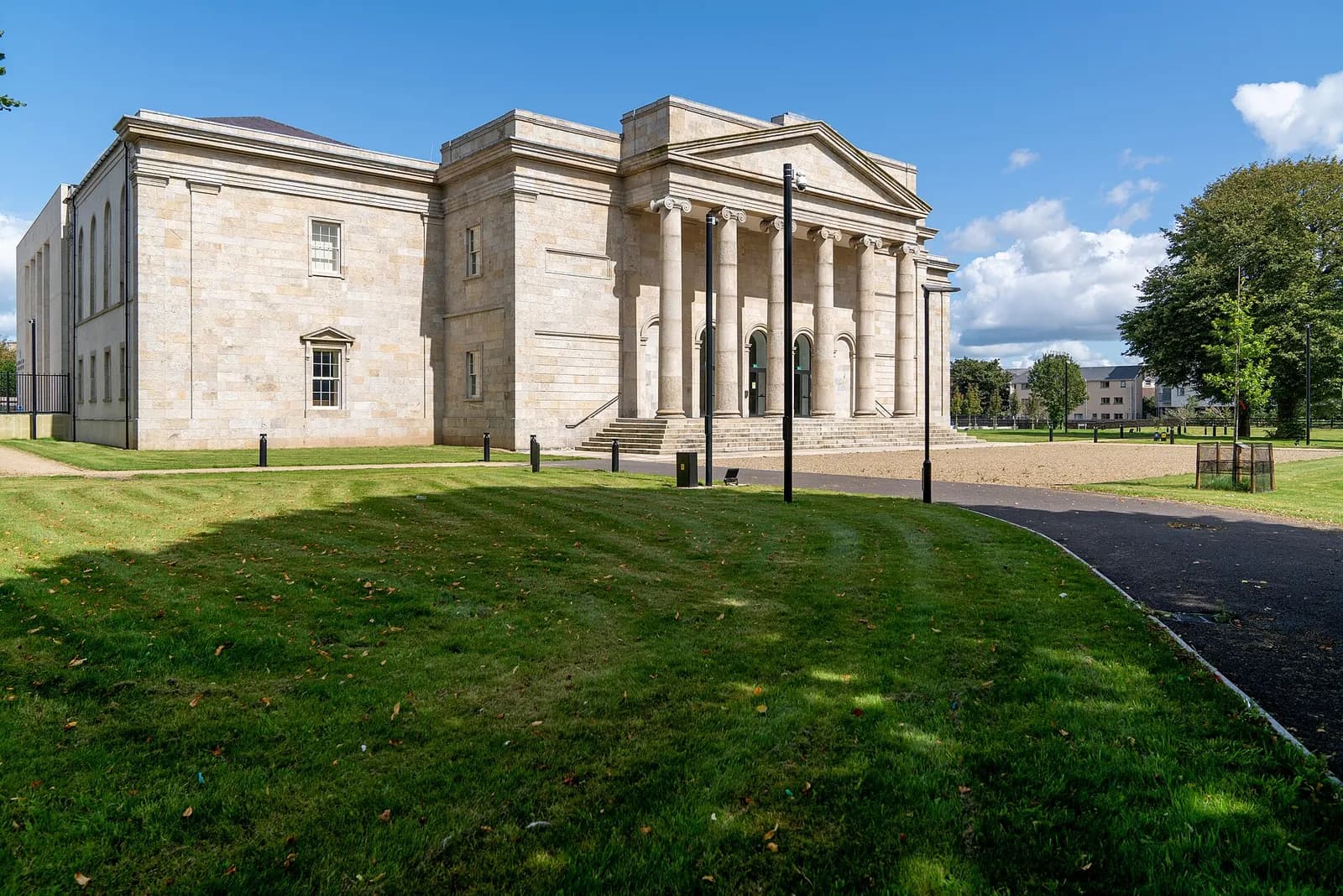 Exterior of Waterford Courthouse beside the People's Park.