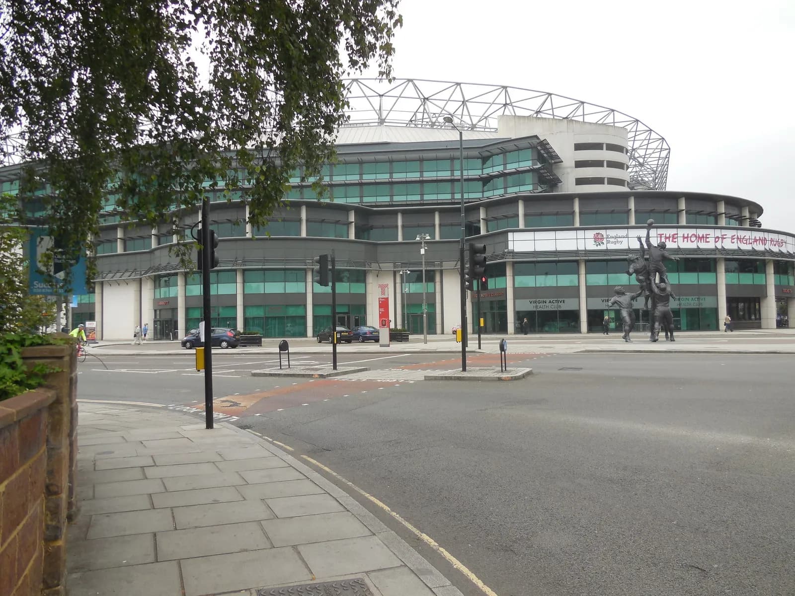 The southeast entrance to Twickenham Rugby Stadium.