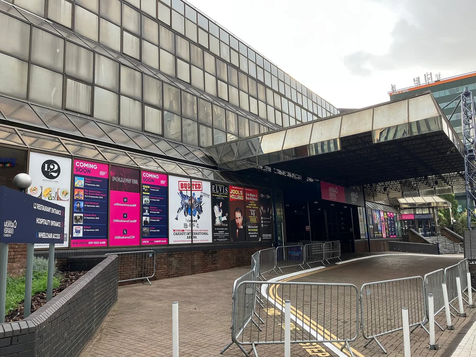 Exterior of Utilita Arena Cardiff in Cardiff, Wales
