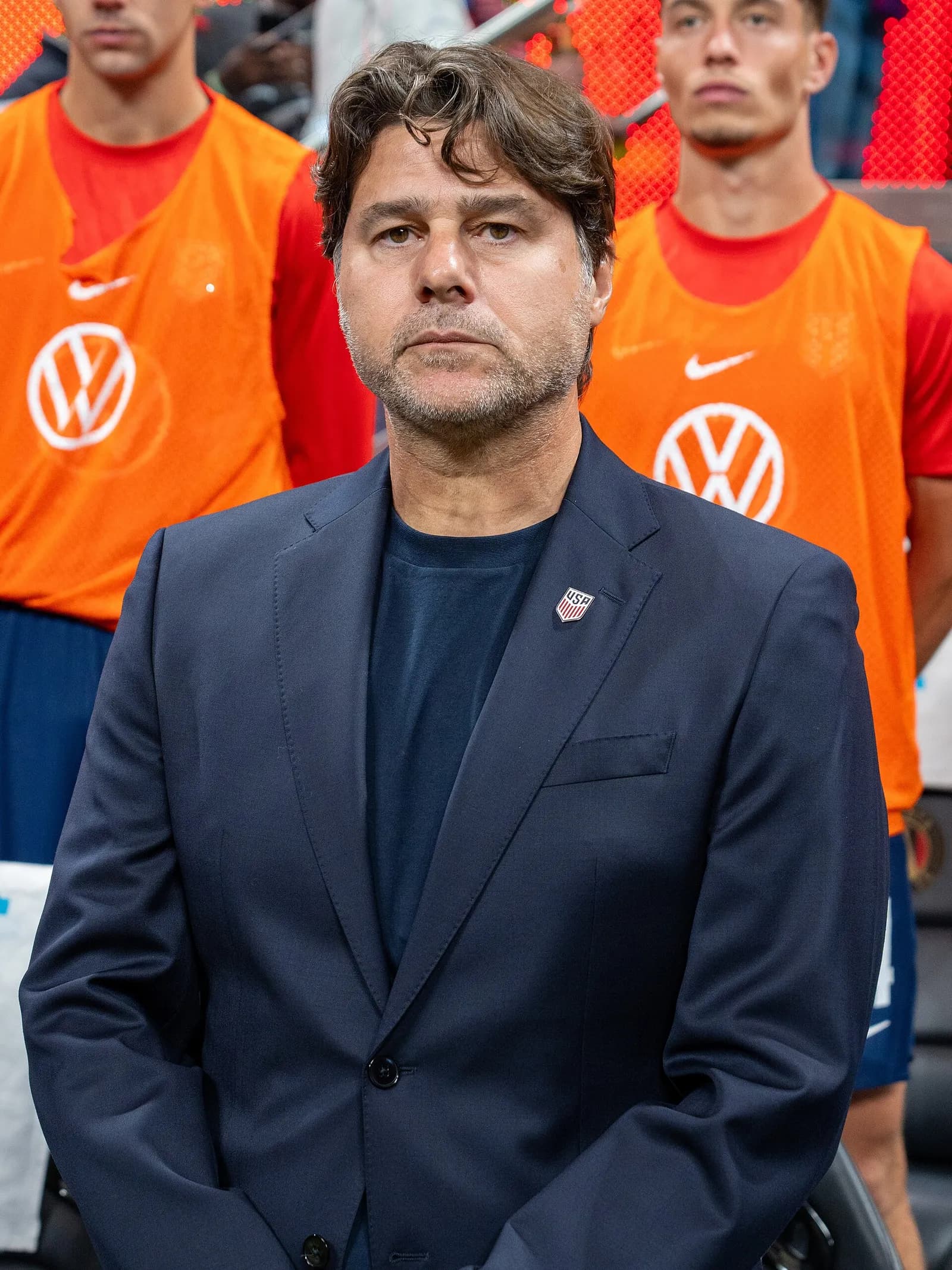 Mauricio Pochettino at a US men's national team match against Belgium in Atlanta in March 2026