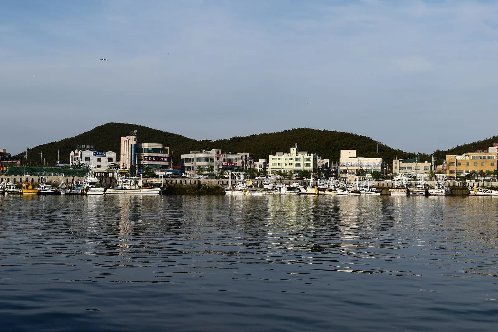 View of Anheung Port in Taean, South Korea.