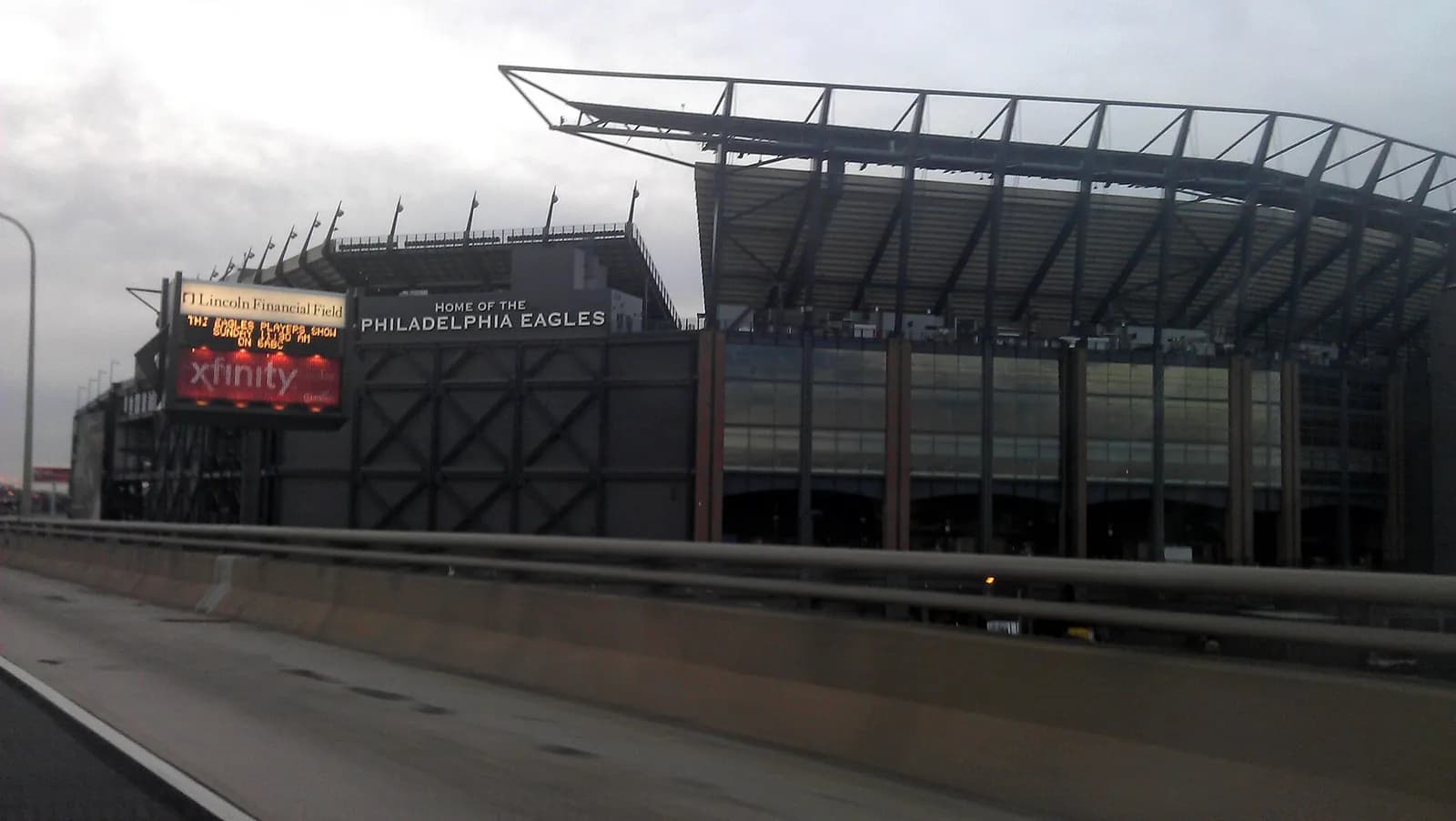 Exterior view of Lincoln Financial Field in Philadelphia.