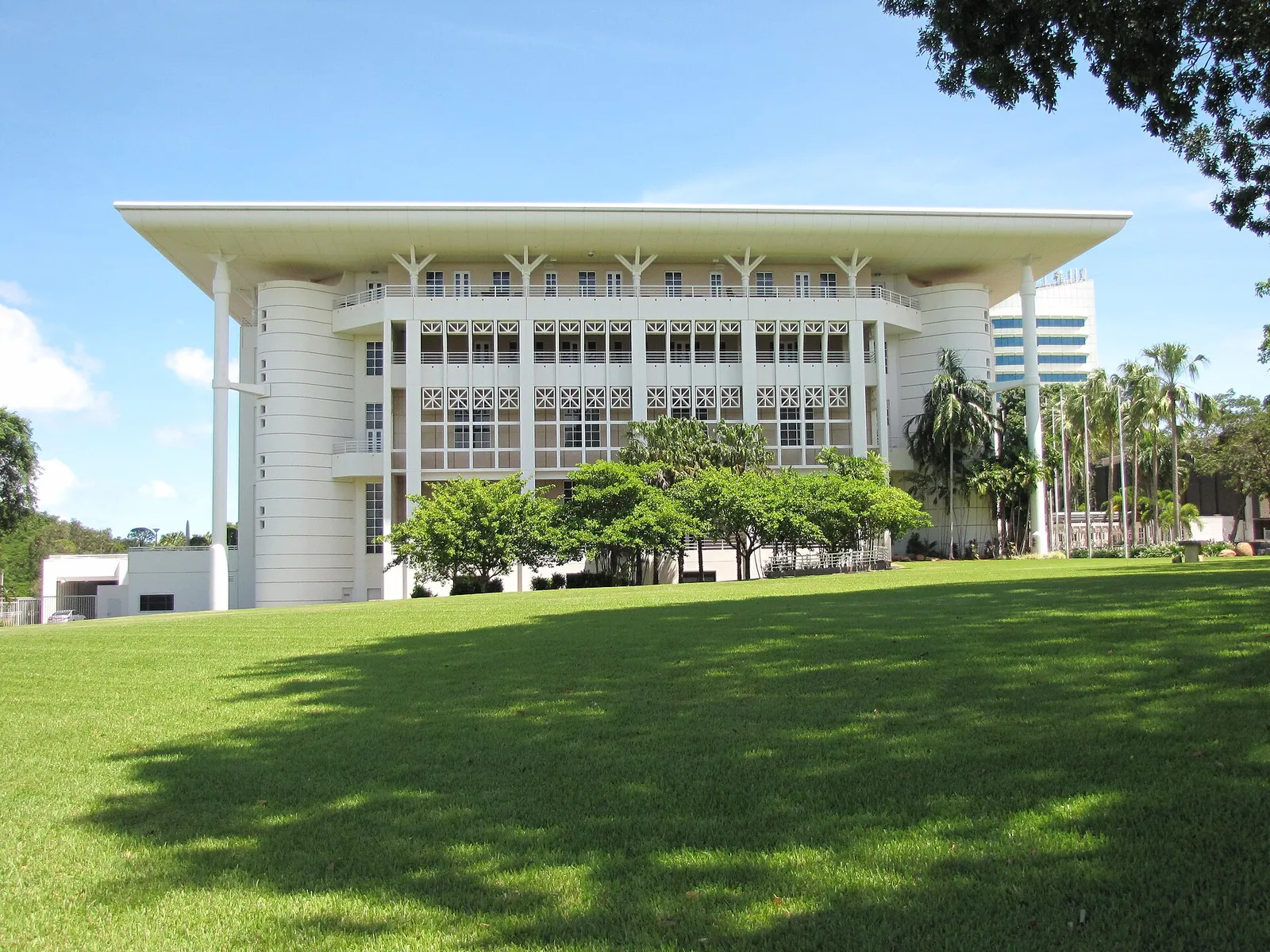 The Northern Territory Legislative Assembly building, known as the Wedding Cake, in Darwin.
