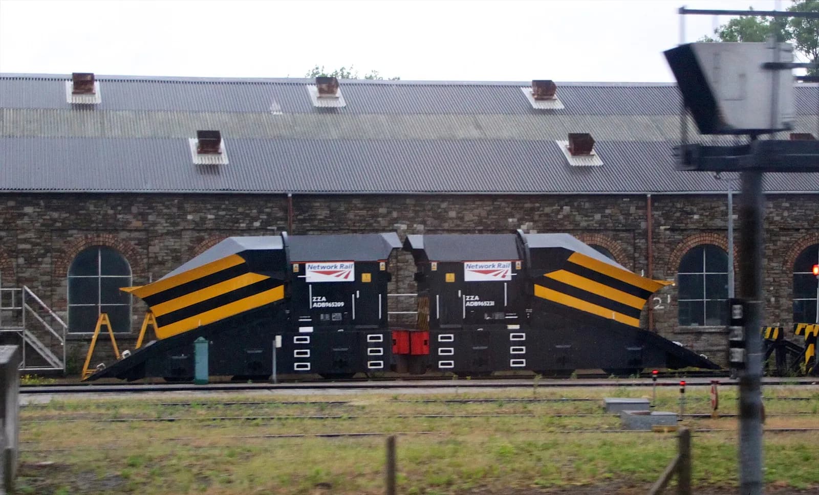 A Network Rail snow plough train in Bristol.