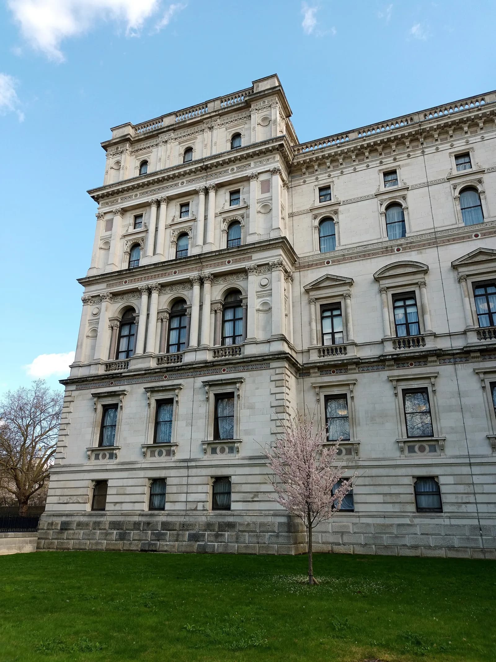 The Foreign, Commonwealth & Development Office building on Horse Guards Road in London.