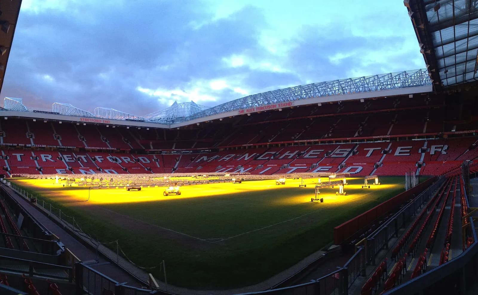 View of Old Trafford, Manchester United’s stadium, in 2013