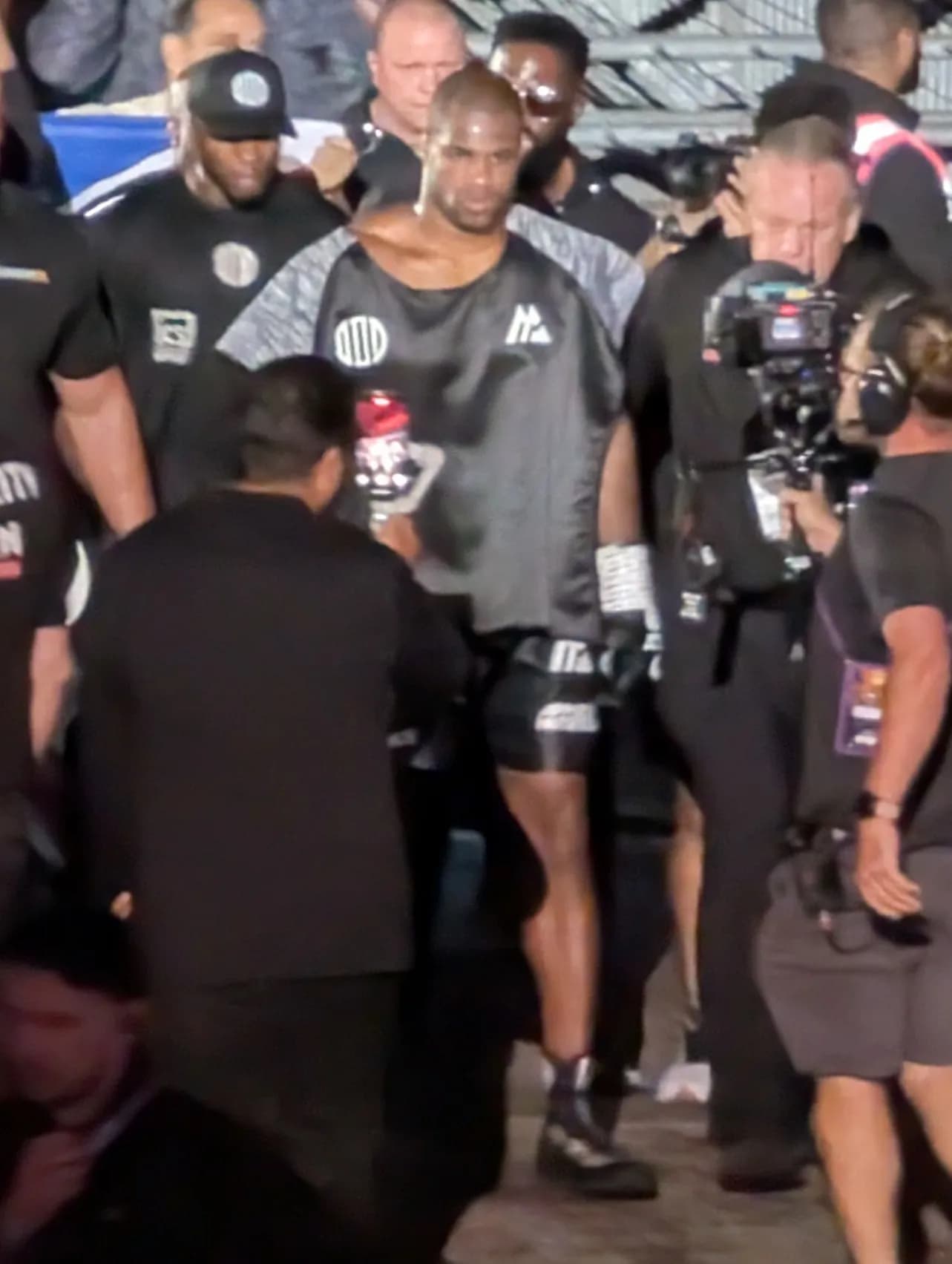 Daniel Dubois walks out at Wembley before his fight with Oleksandr Usyk.