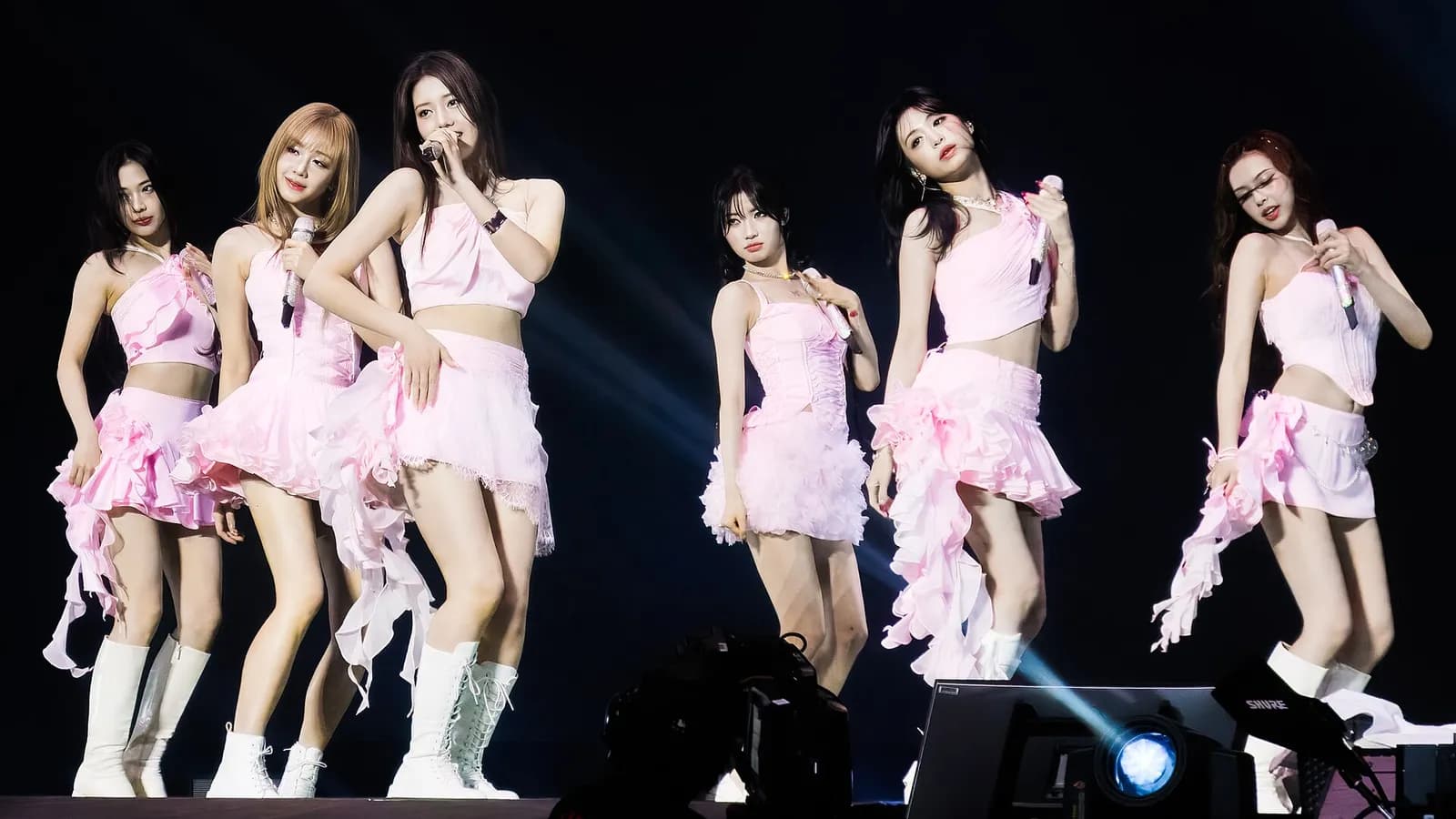 BABYMONSTER performing onstage in Seattle.