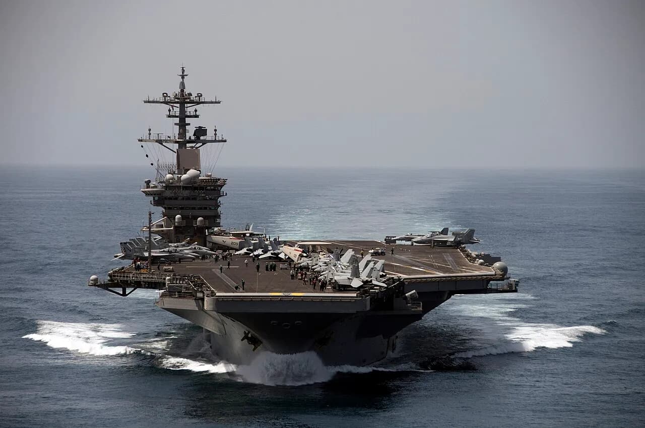 USS Theodore Roosevelt at sea in the Arabian Sea in 2015