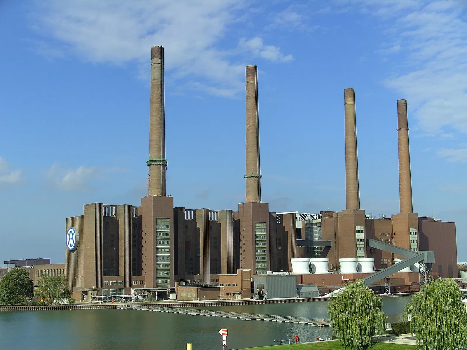View of the Volkswagen industrial plant in Wolfsburg, Germany.