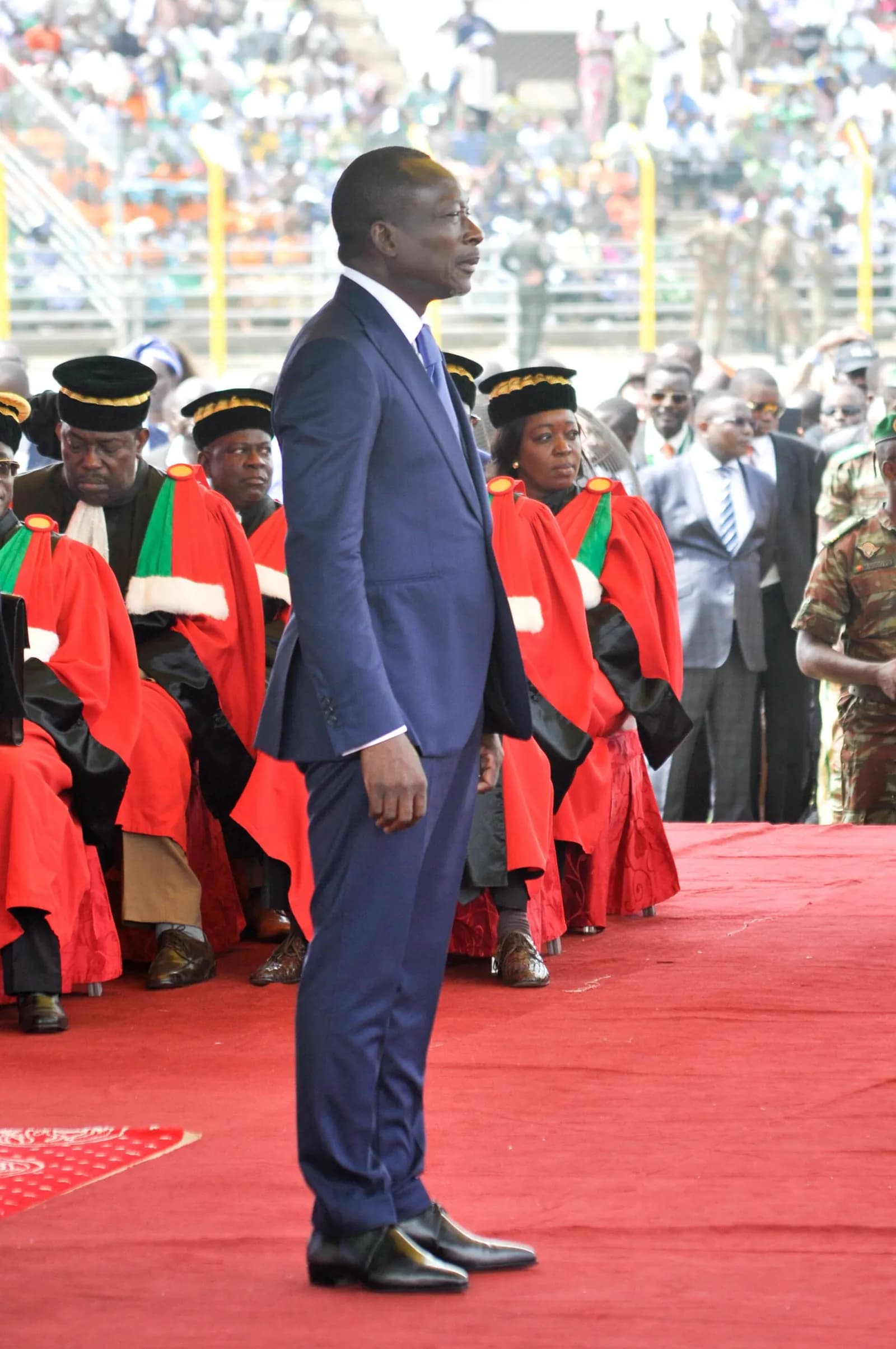 Patrice Talon photographed at Stade Charles de Gaulle in Benin in 2016