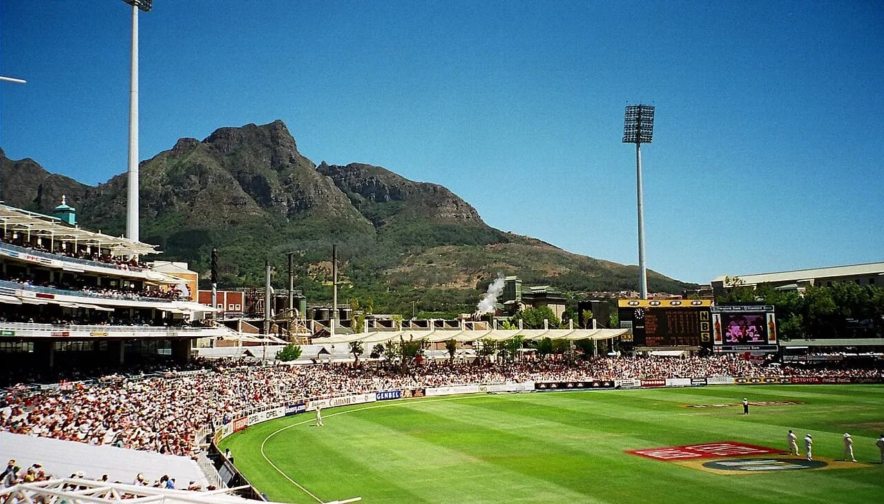 View of Newlands Cricket Ground in Cape Town