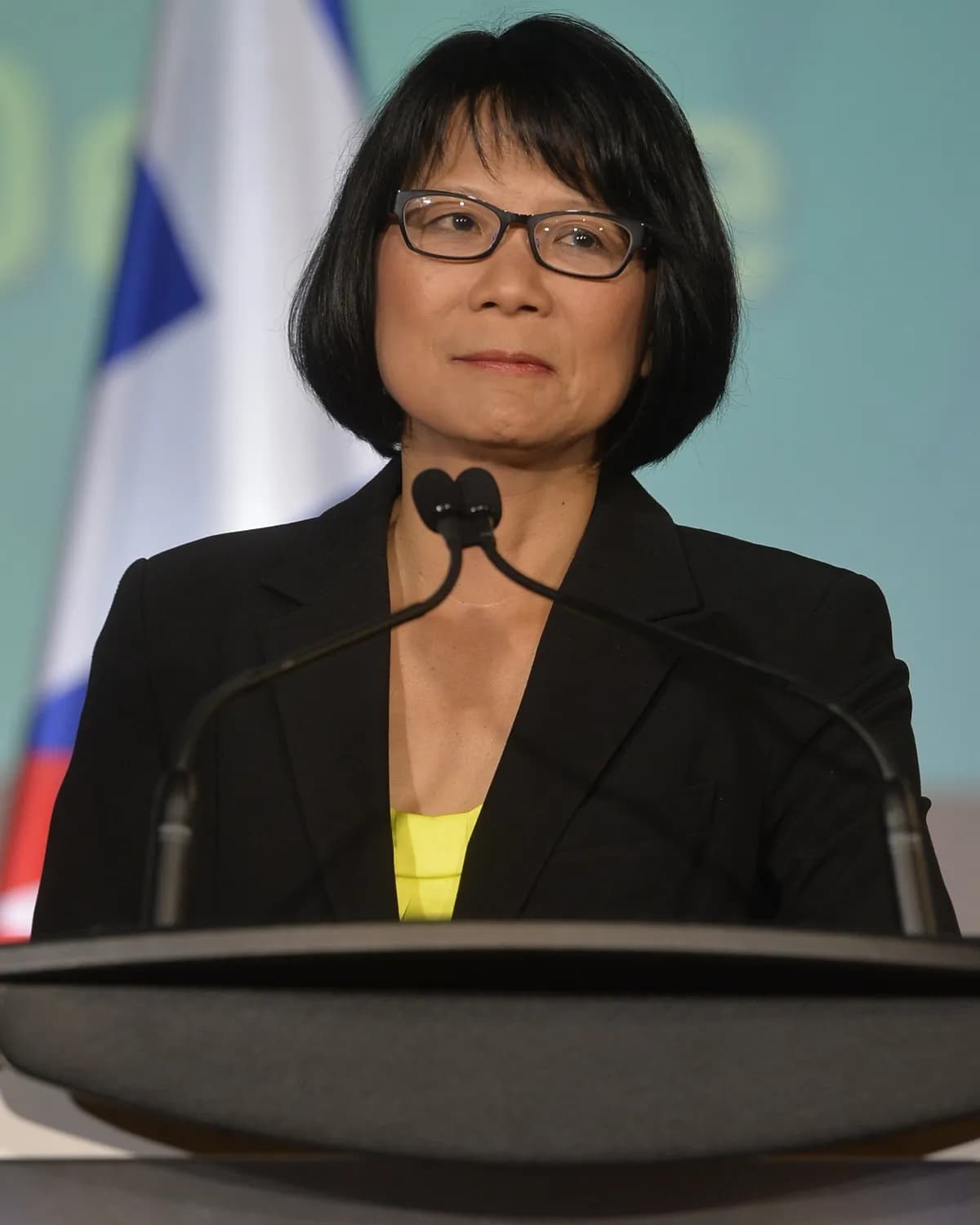 Olivia Chow at a Toronto mayoral candidates’ debate in 2014.