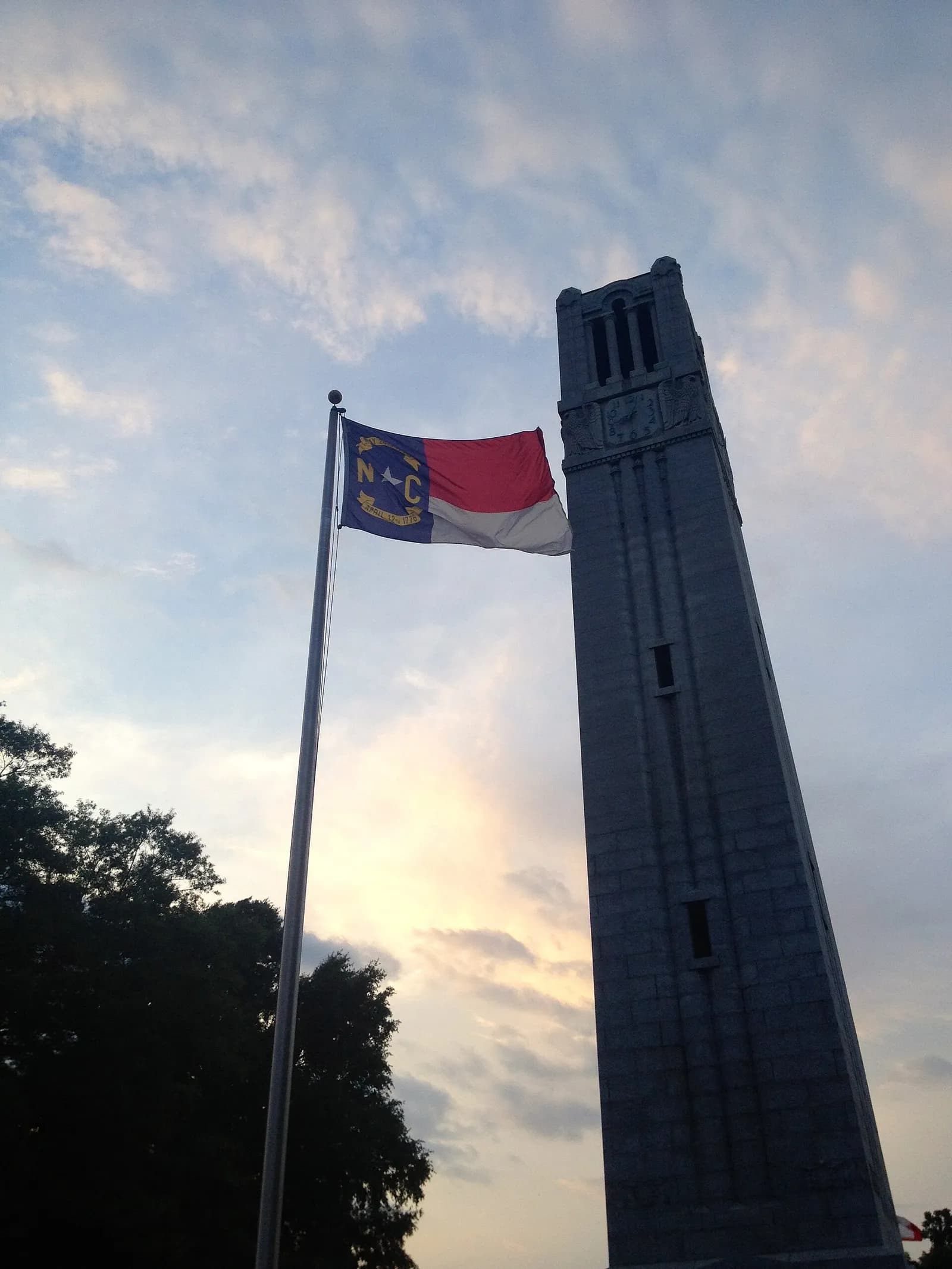 The Bell Tower on North Carolina State University's campus.