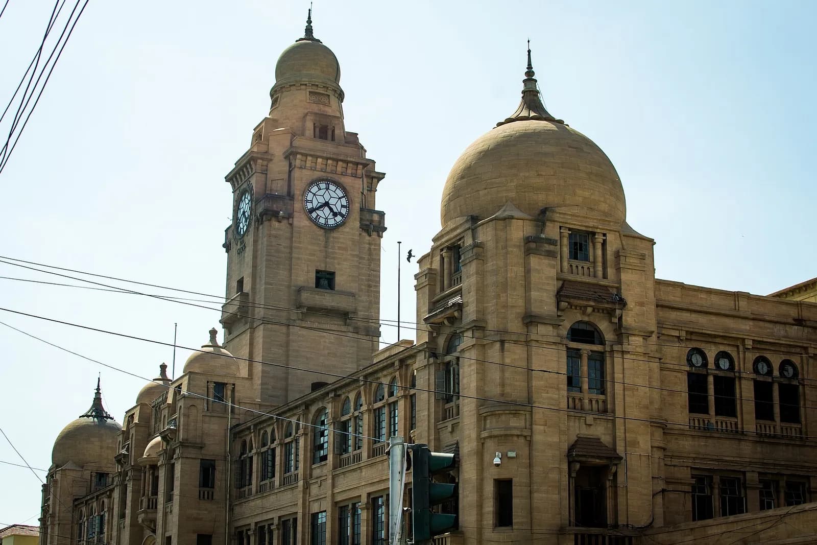 Karachi Metropolitan Corporation head office building in Karachi, Pakistan.