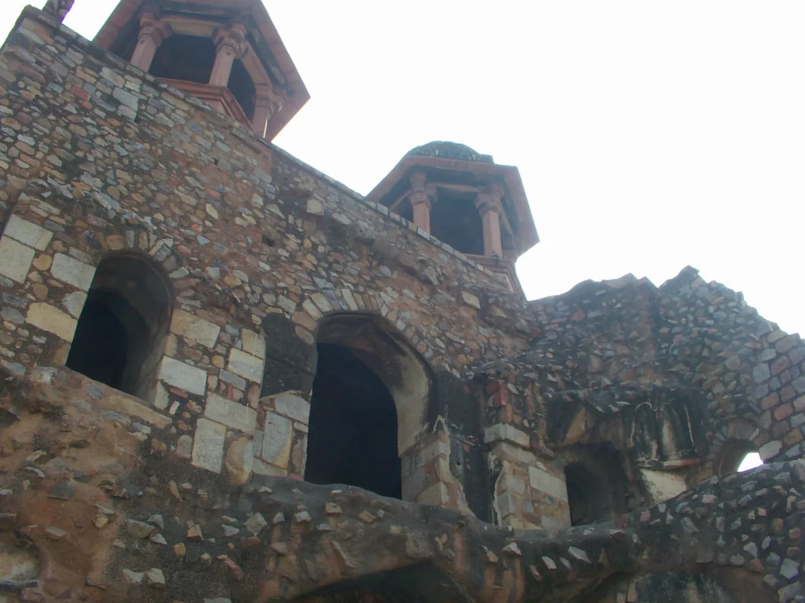 Purana Quila (Old Fort) in Delhi, viewed from the Humayun Gate area.