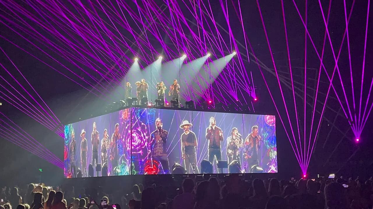Backstreet Boys performing onstage in Sydney in March 2023