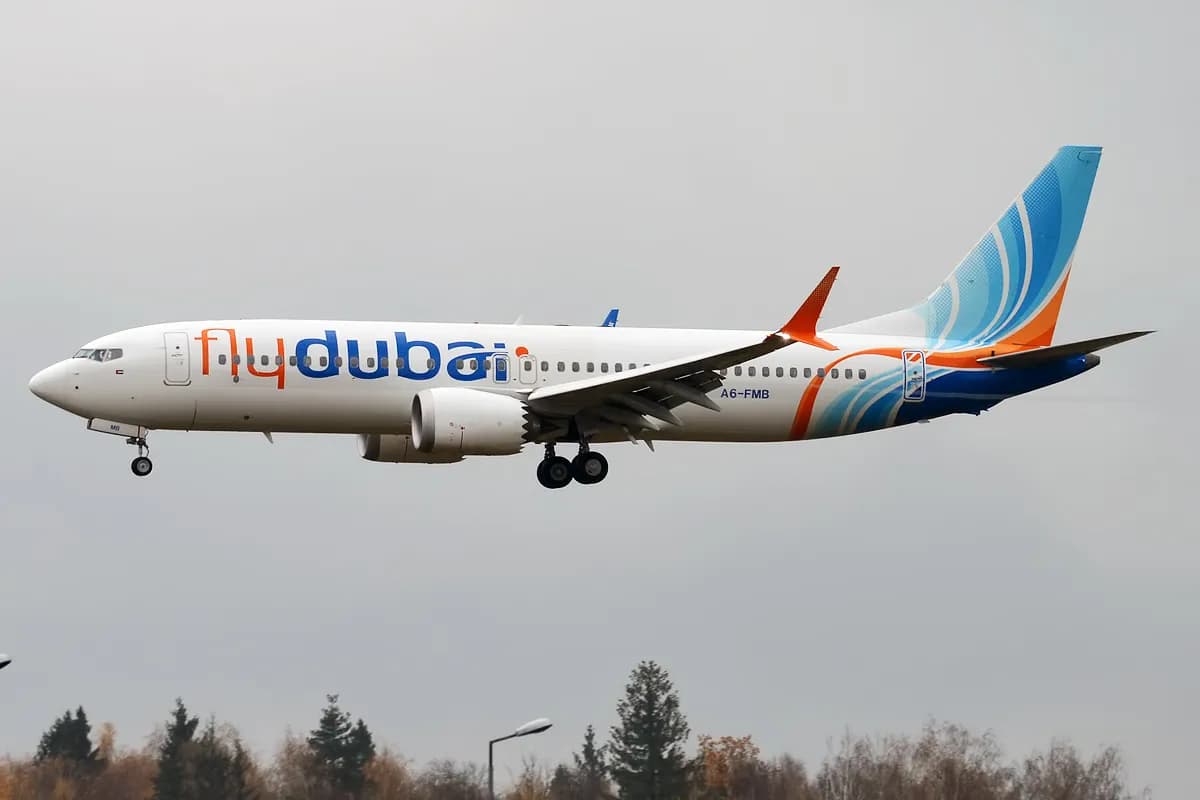 Flydubai Boeing 737 MAX aircraft photographed in 2018