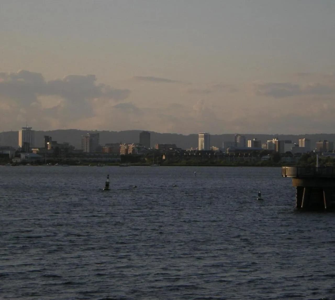 View of Cardiff city centre from Cardiff Bay