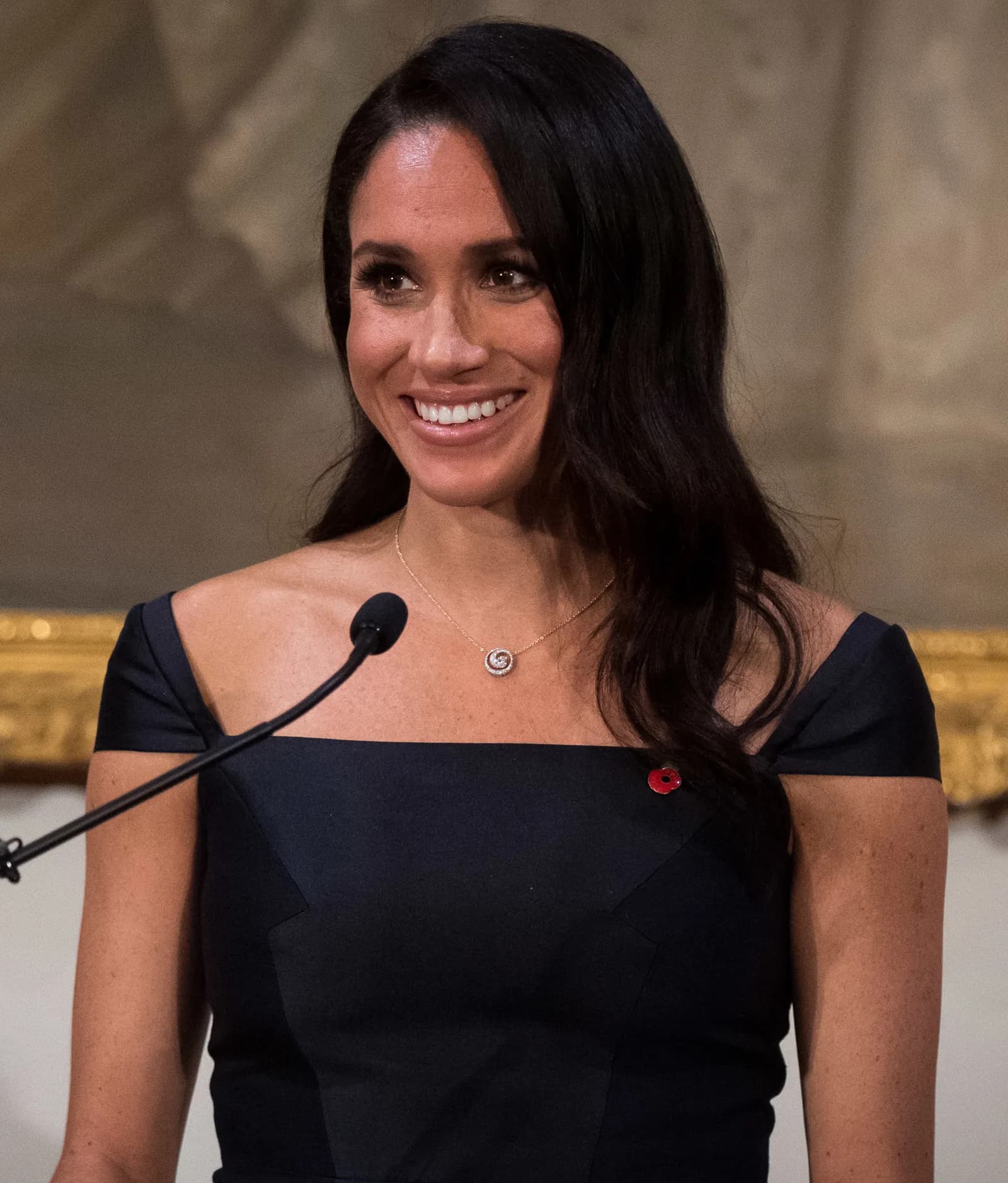 Meghan, Duchess of Sussex, at an official reception in Wellington, New Zealand, in 2018.