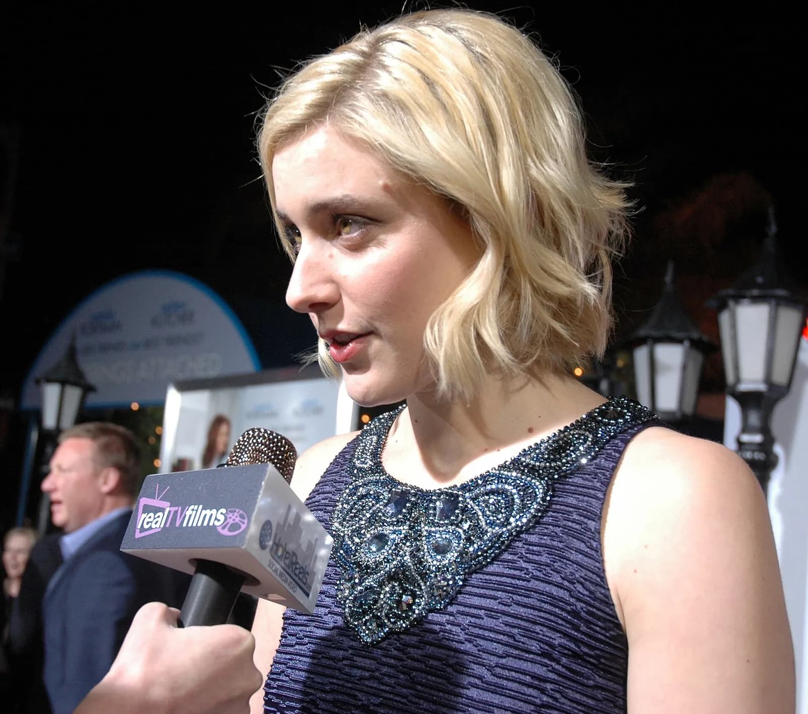 Greta Gerwig at the premiere of No Strings Attached in Westwood.