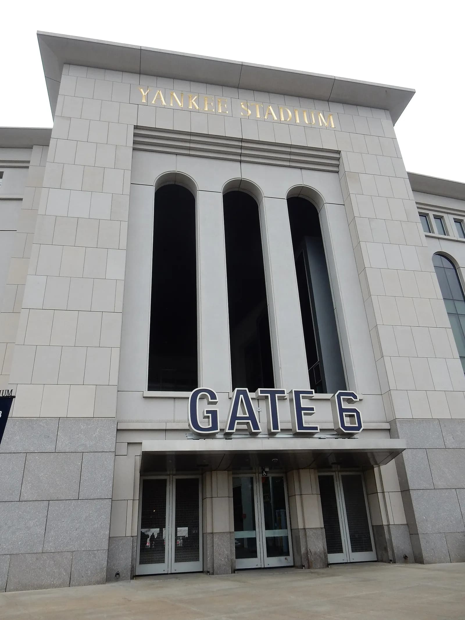 Exterior of Yankee Stadium in the Bronx, New York.