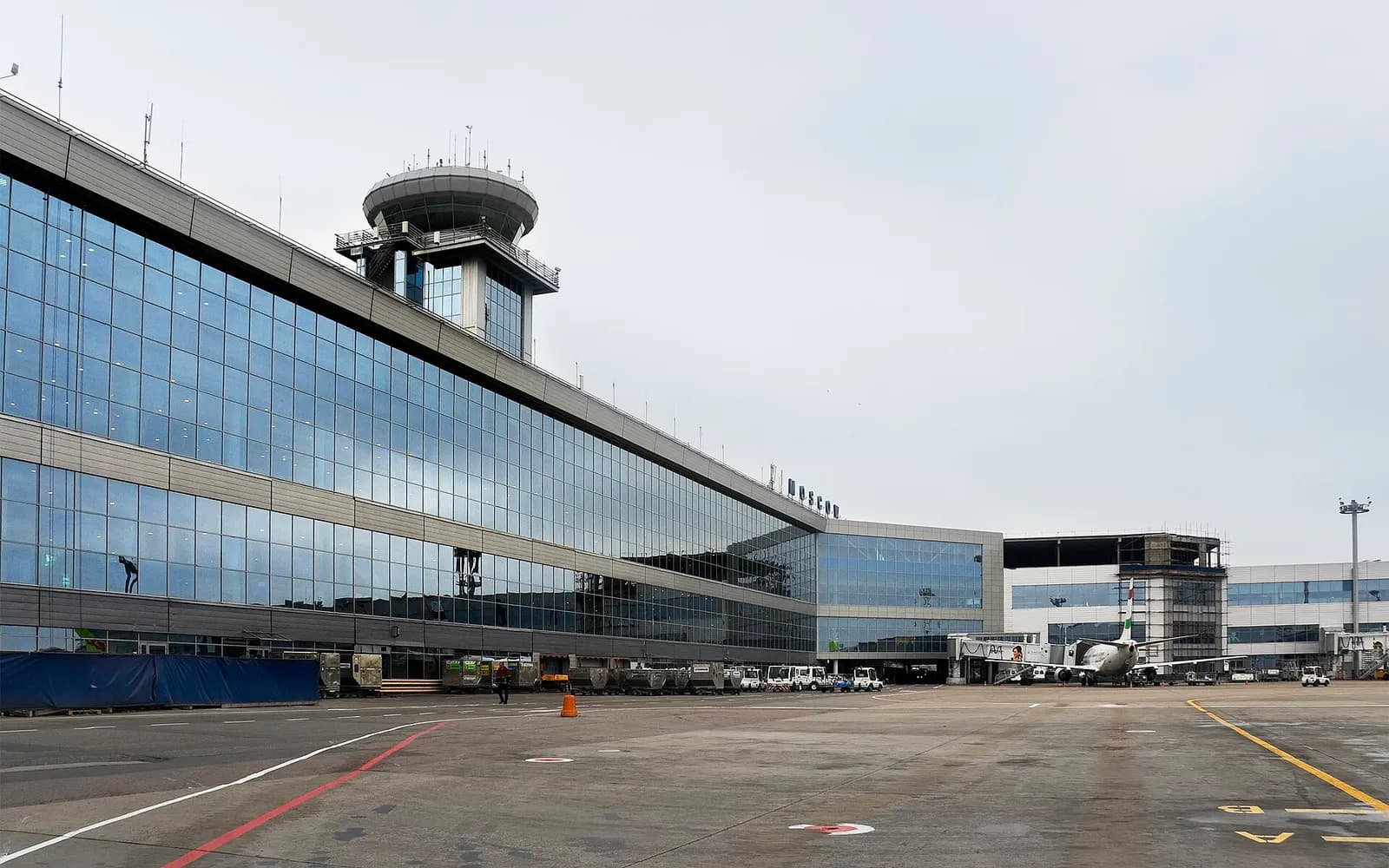 Terminal building at Domodedovo International Airport in Moscow.